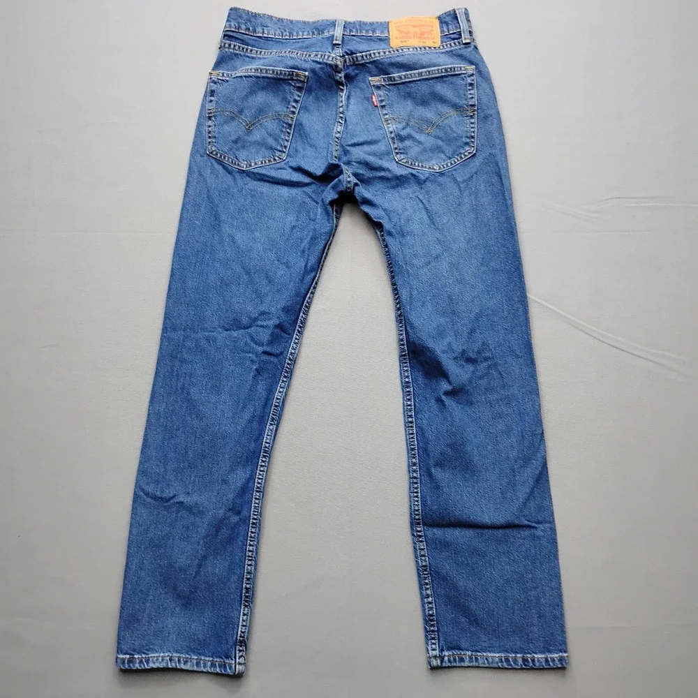 Levis 505 Regular Fit Jeans Mens 32x30 Medium Wash Blue Denim